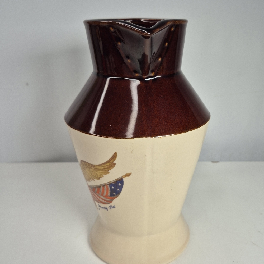 National Gallery of Art Carved Wooden Eagle Ceramic Pitcher. - Picture 11 of 14
